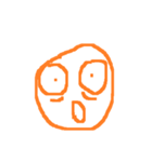 orange line face（個別スタンプ：22）