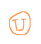 orange line face（個別スタンプ：23）