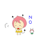 ちび悪魔ももたんとみったん（個別スタンプ：8）