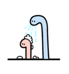Two lazy worms（個別スタンプ：32）