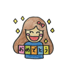 モヒモヒした女の子（個別スタンプ：7）