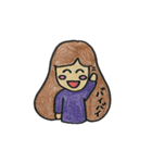 モヒモヒした女の子（個別スタンプ：8）