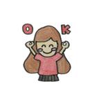 モヒモヒした女の子（個別スタンプ：17）