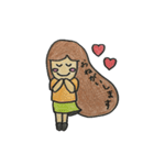 モヒモヒした女の子（個別スタンプ：19）