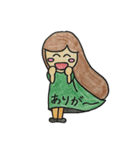 モヒモヒした女の子（個別スタンプ：32）
