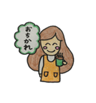 モヒモヒした女の子（個別スタンプ：35）
