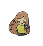 モヒモヒした女の子（個別スタンプ：37）
