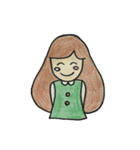 モヒモヒした女の子（個別スタンプ：40）