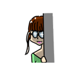 メガネ女子 みわこさん（個別スタンプ：32）