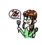 メガネ女子 みわこさん（個別スタンプ：35）