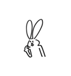 うさのすけ（無言）（個別スタンプ：1）