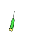 ヒメジャノメ幼虫の生活（個別スタンプ：5）