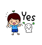 Boy ＆ unknown creatures（個別スタンプ：3）