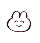白いうさちゃんスタンプ（個別スタンプ：1）