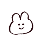 白いうさちゃんスタンプ（個別スタンプ：2）