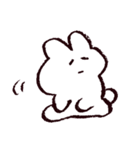 白いうさちゃんスタンプ（個別スタンプ：8）