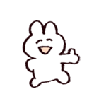 白いうさちゃんスタンプ（個別スタンプ：9）