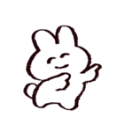 白いうさちゃんスタンプ（個別スタンプ：10）