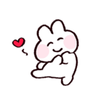 白いうさちゃんスタンプ（個別スタンプ：11）