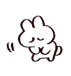 白いうさちゃんスタンプ（個別スタンプ：12）