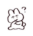 白いうさちゃんスタンプ（個別スタンプ：15）
