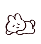 白いうさちゃんスタンプ（個別スタンプ：23）