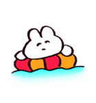 白いうさちゃんスタンプ（個別スタンプ：40）