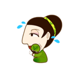 drink tea woman（個別スタンプ：16）