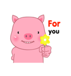 Son Pink Pig sticker(eng)（個別スタンプ：3）