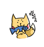 My fox eat fish only（個別スタンプ：33）