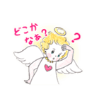 天然お茶目な天使のハピピスちゃん（個別スタンプ：1）