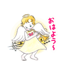 天然お茶目な天使のハピピスちゃん（個別スタンプ：5）