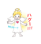 天然お茶目な天使のハピピスちゃん（個別スタンプ：9）