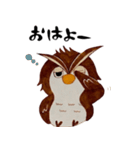 だるまフクロウ（個別スタンプ：1）