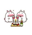 Cute Bunny Couple Ppoya ＆ PpoPpo Ver.1（個別スタンプ：12）