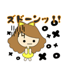 小さな女の子(黄色カラーファッション)（個別スタンプ：17）