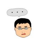 ボーダーメガネくん（個別スタンプ：10）