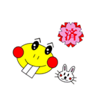 デバがえる ＆ ラビちゃん（個別スタンプ：14）