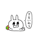 うさぎのフラワー（個別スタンプ：1）