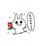 うさぎのフラワー（個別スタンプ：6）