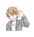 長袖パーカー男子（個別スタンプ：1）
