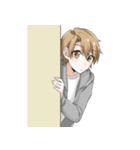 長袖パーカー男子（個別スタンプ：3）