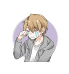 長袖パーカー男子（個別スタンプ：4）