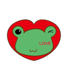 A green frog（個別スタンプ：13）