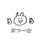 使いやすいウサギ（やや）（個別スタンプ：3）