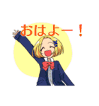 れかぽん月鏡スタンプ（個別スタンプ：1）