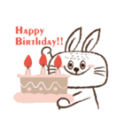 Square face rabbit's life（個別スタンプ：1）