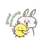 Square face rabbit's life（個別スタンプ：2）