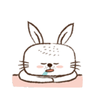 Square face rabbit's life（個別スタンプ：4）