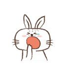 Square face rabbit's life（個別スタンプ：5）